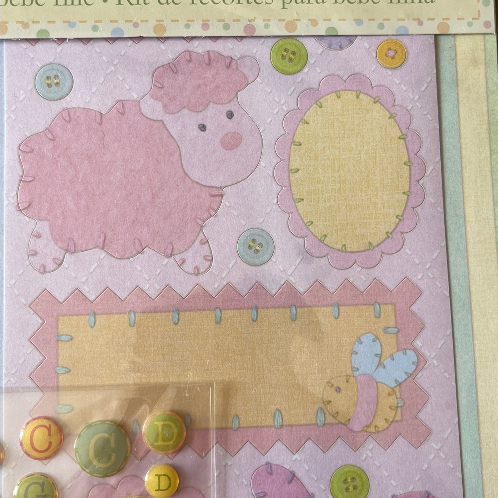 Baby Girl Scrap Kit - Pink and Yellow - Picture 4 of 10